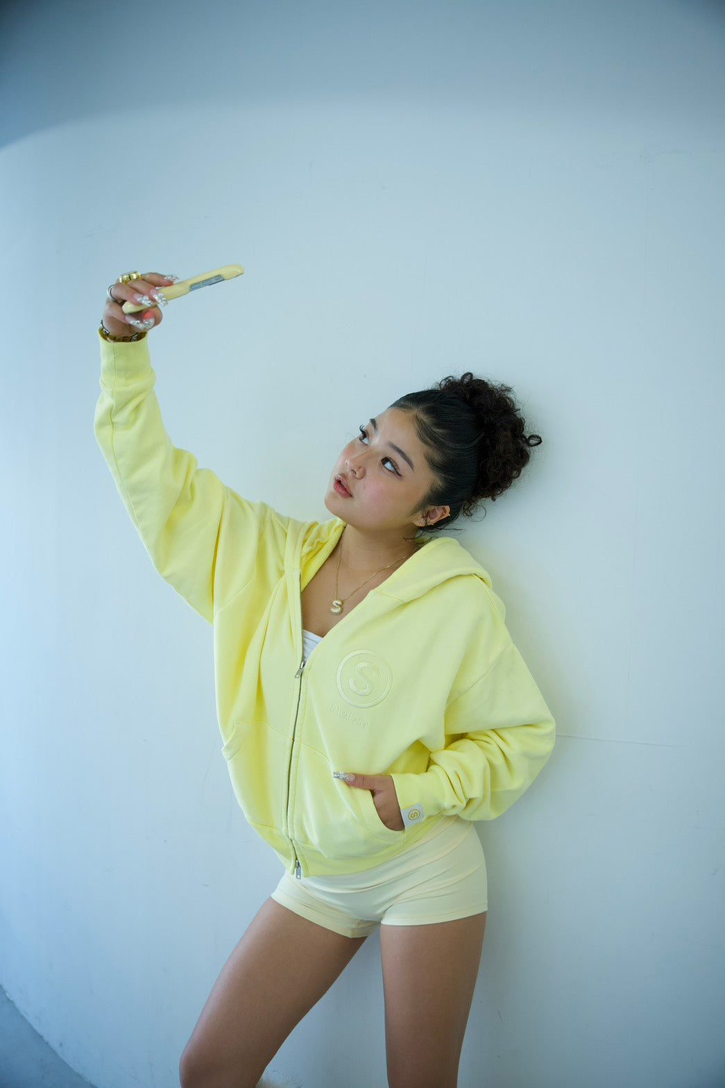 Chalky zip hoodie BUTTER YELLOW