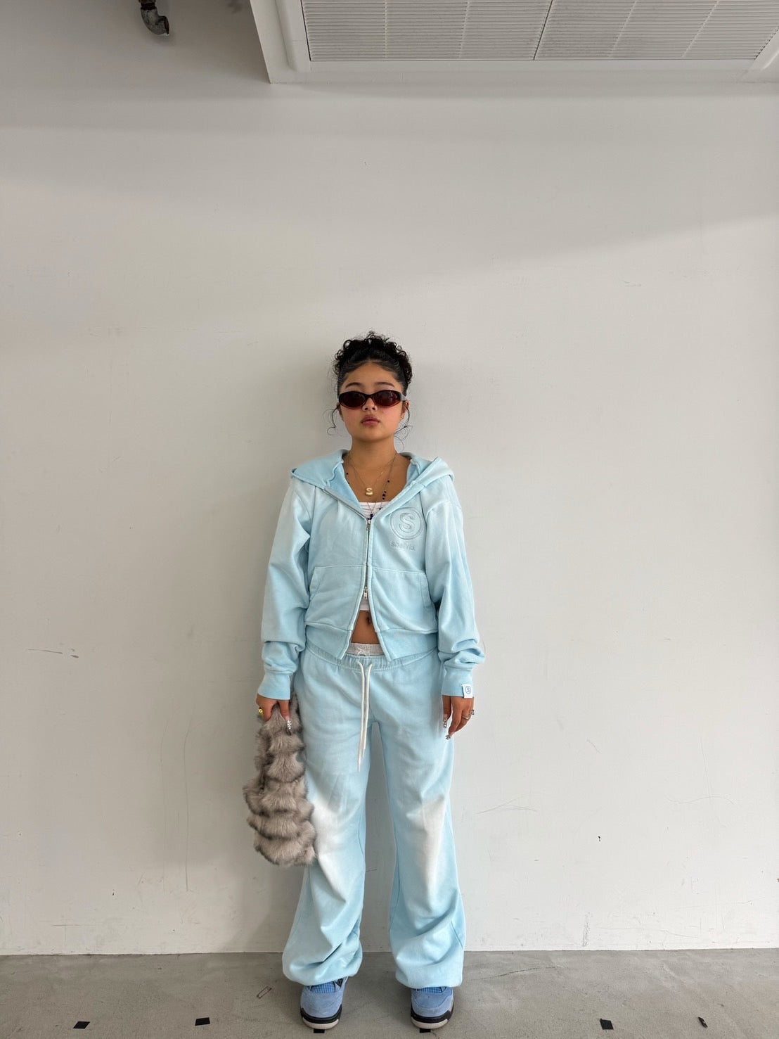 Chalky sweat pants BABY BLUE